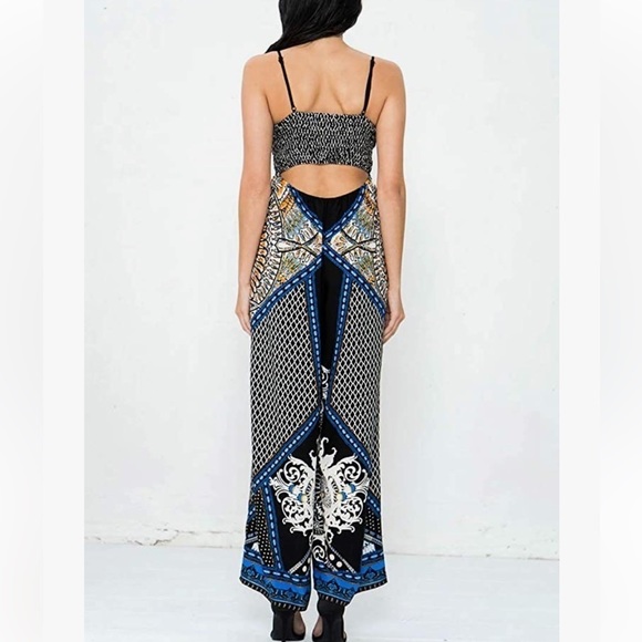 Flying Tomato Boho Print Cute Casual Jumpsuits- Sleeveless Romper Pants Jumpsuit - Picture 2 of 12